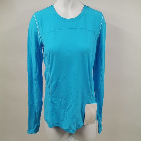 lululemon athletica Tops - Lululemon Run Beam Long Sleeve Spry Blue Size 6